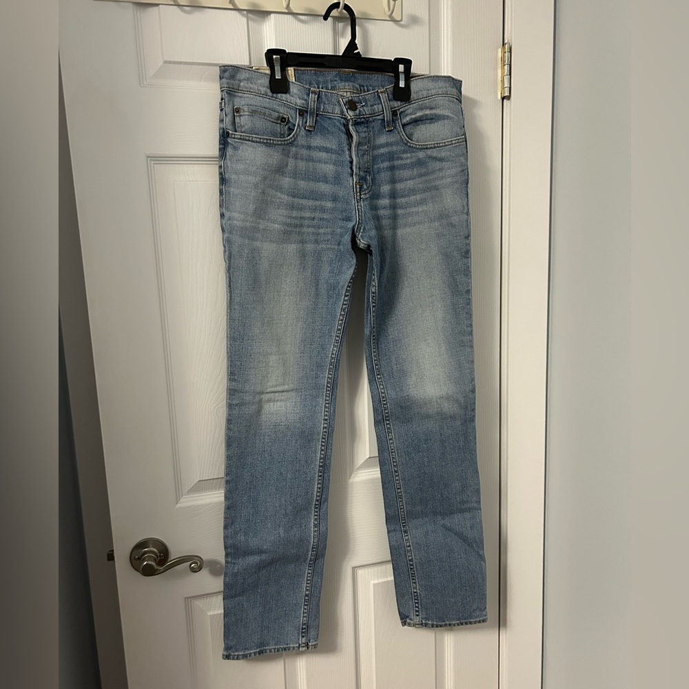 Hollister Men's Slim Jeans in Light Blue